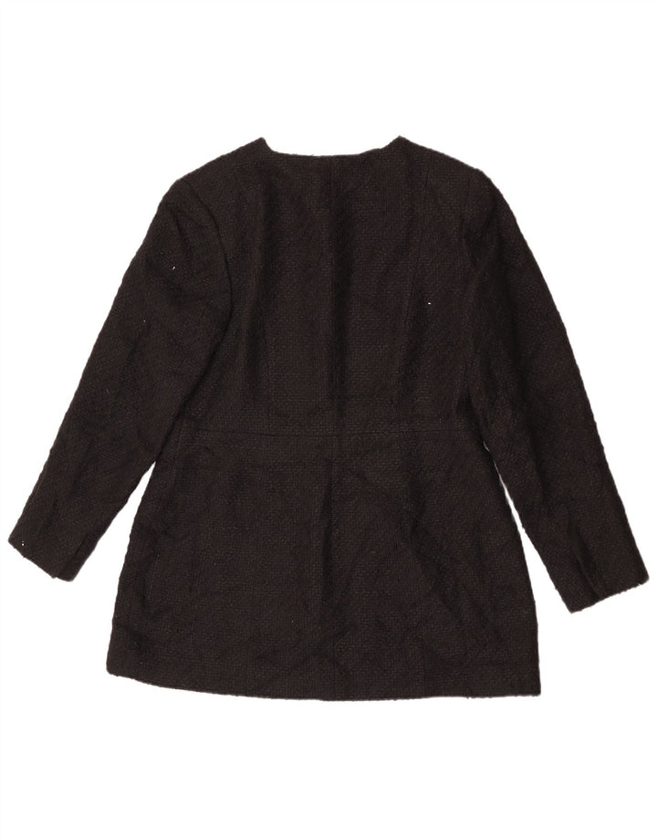 Zara Dame 4 Button Blazer Jacket UK 18 XL Sort