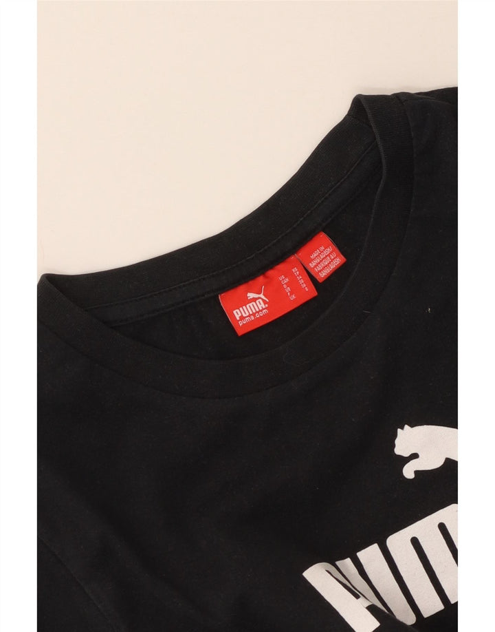 Puma Grafisk T-Shirt Top til kvinder DK 8 Lille Sort