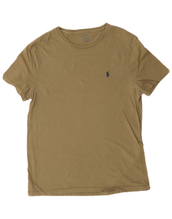 Polo Ralph Lauren Herre Custom Slim Fit T-shirt Top Stor Khaki Bomuld
