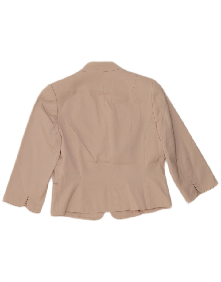 Phase Eight Veste Blazer Manches 3/4 Femme UK 12 Acétate Beige Moyen