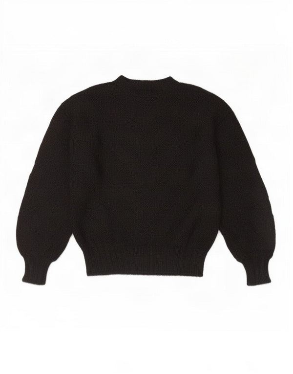 Vintage dame sweater med rund hals DK 16 stor sort