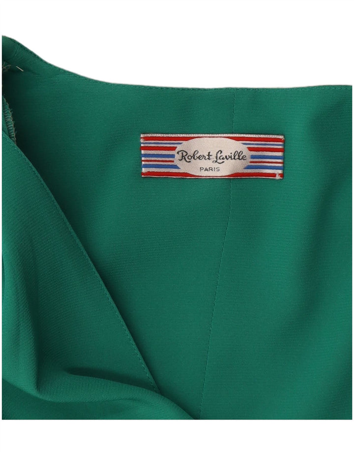 Vintage Womens Bolero Top UK 16 Large Green