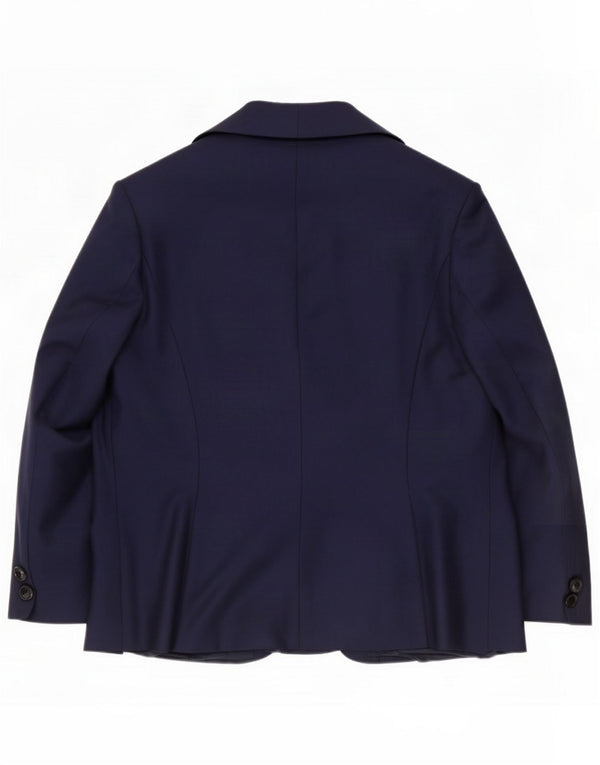 Ermenegildo Zegna Womens 2 Button Blazer Jacket UK 14 Medium Navy Blue