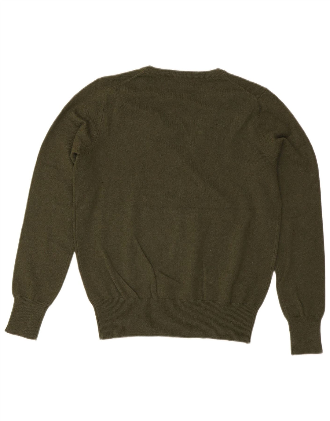 Gant Womens V-Neck Jumper Sweater UK 14 Large Khaki
