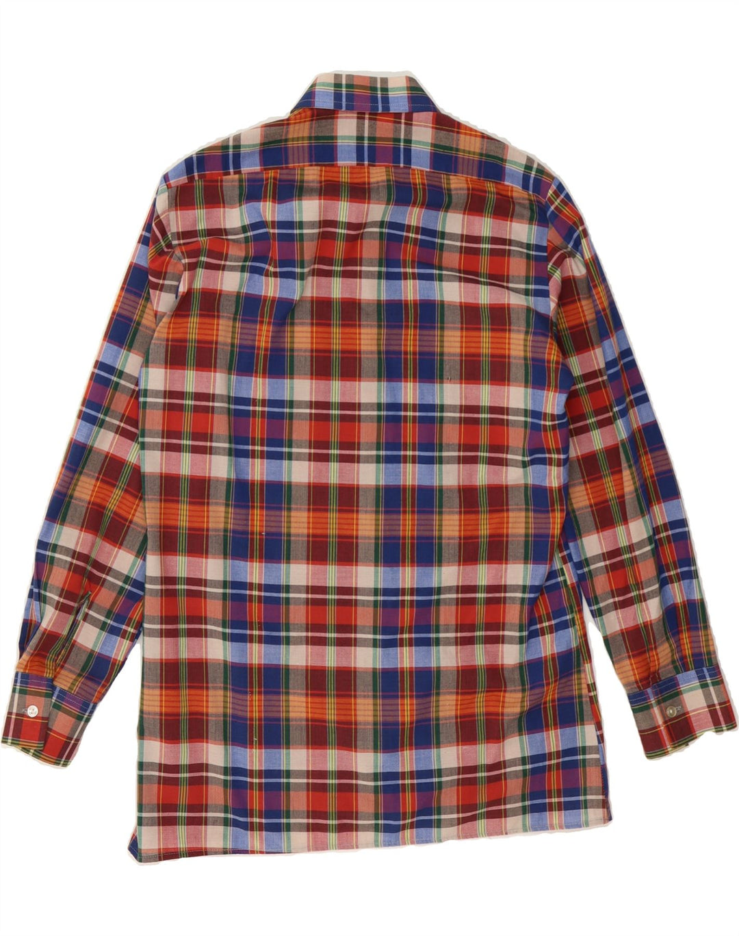 VINTAGE Mens Flannel Shirt Size 40 Medium Multicoloured Check Vintage Vintage and Second-Hand Vintage from Messina Hembry 