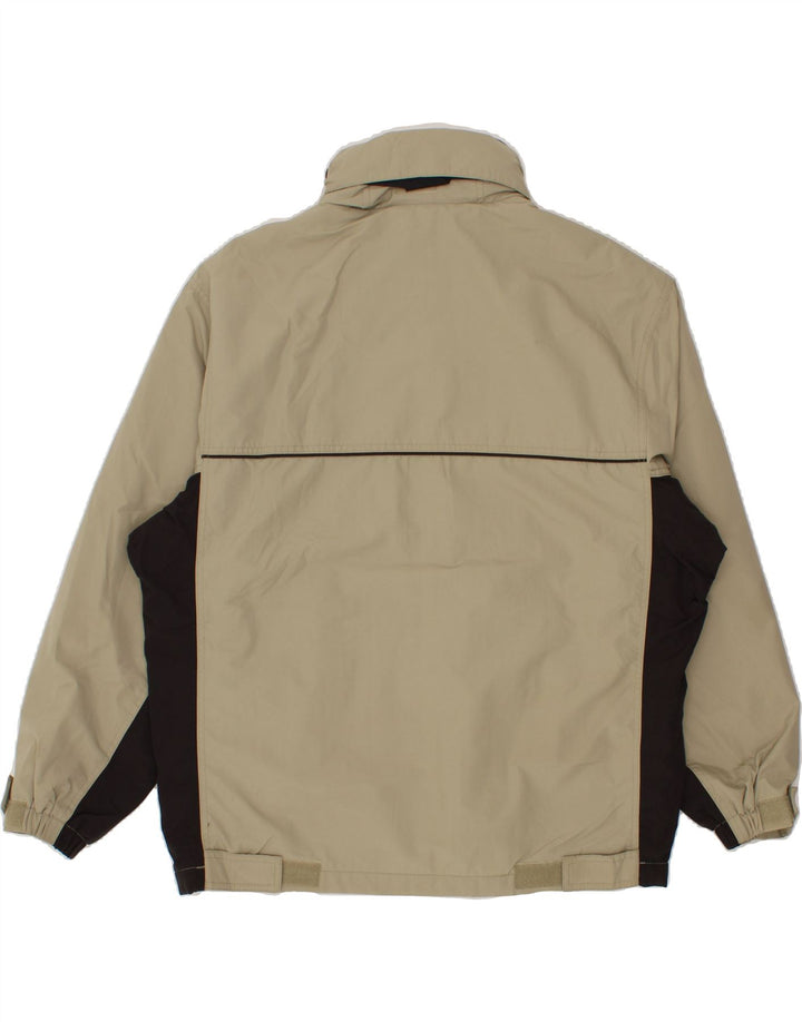 EDDIE BAUER Mens Oversized Bomber Jacket UK 36 Small Khaki Colourblock