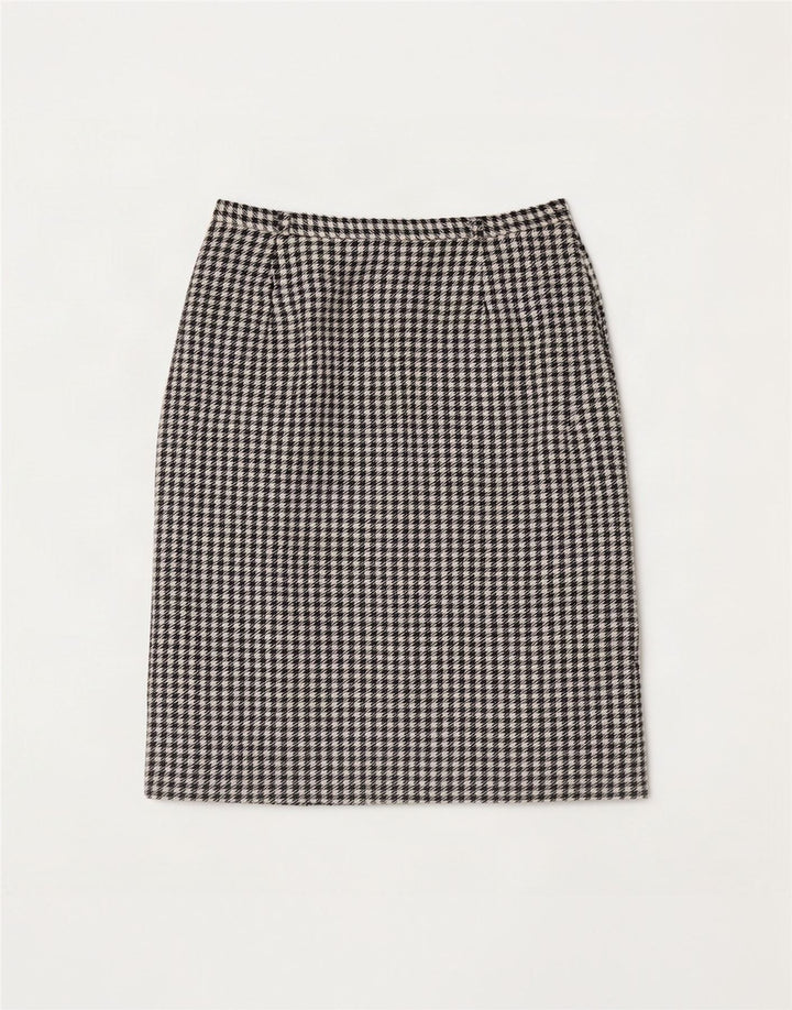 Damska spódnica midi Eastex UK 14 Medium W30 Czarna wełna w pepitkę