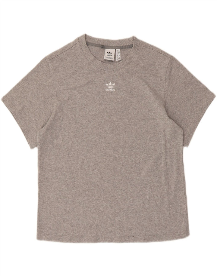 ADIDAS Womens Oversized T-Shirt Top UK 10 Small Grey