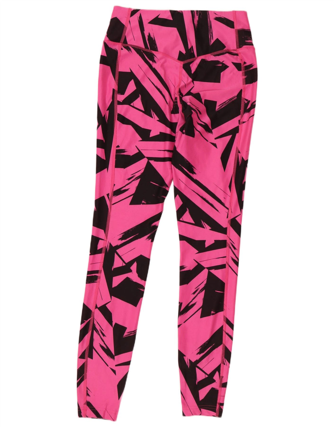 NIKE Womens Dri Fit Leggings UK 10 Small  Pink Geometric Polyester