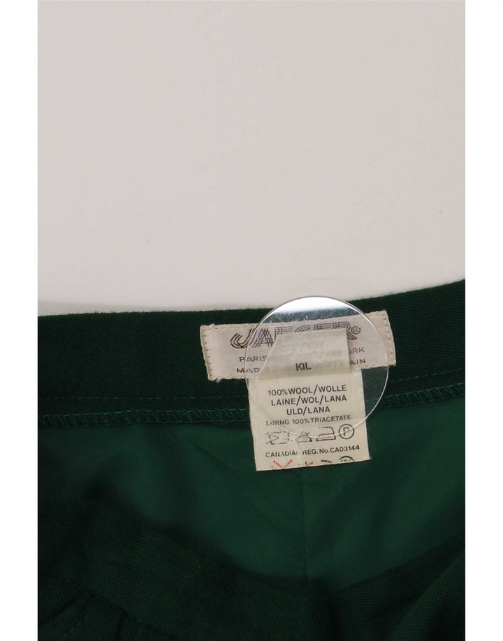Jaeger Womens A-Line Skirt UK 14 Medium W26 Green Wool