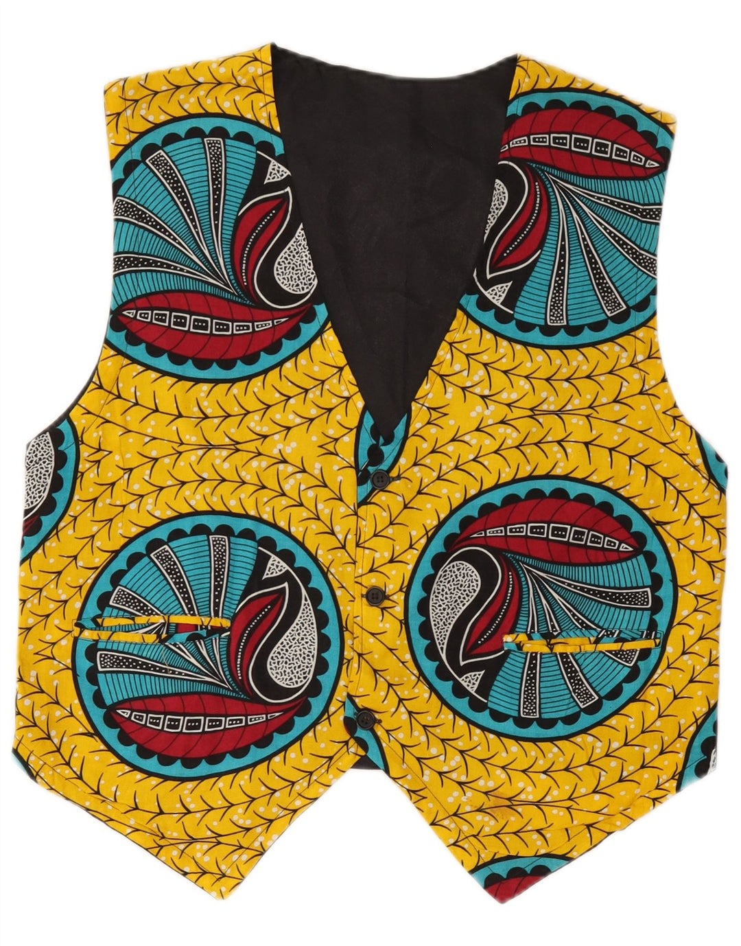Broadway Mens Abstract Pattern Waistcoat Medium Multicoloured Viscose