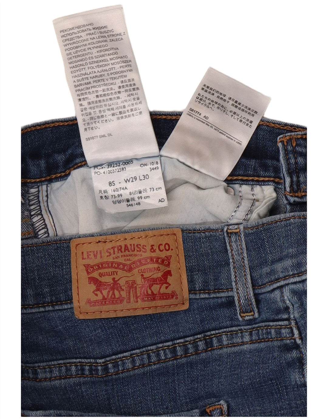 Levi's Womens 501 Denim Shorts US 8 Medium W29 Blue Cotton Classic