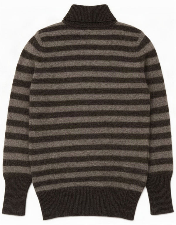 Maglione a collo alto oversize da donna Zara UK 10 piccolo grigio a righe
