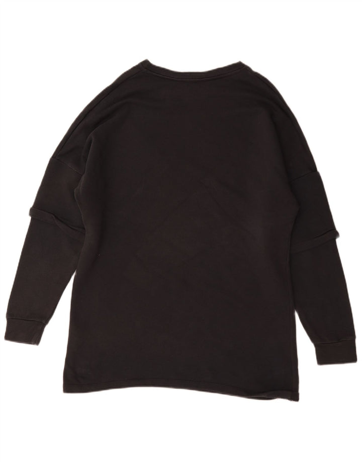 Zara Mens Sweatshirt Jumper Small Black Cotton