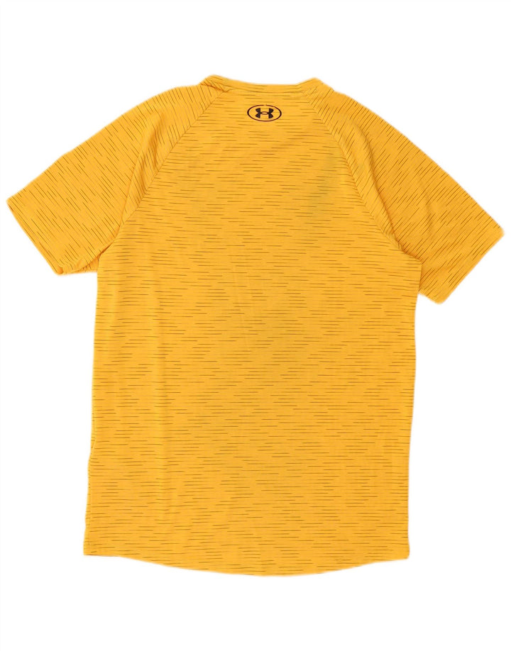 Under Armour T-Shirt Homme Petit Jaune Rayé Polyester
