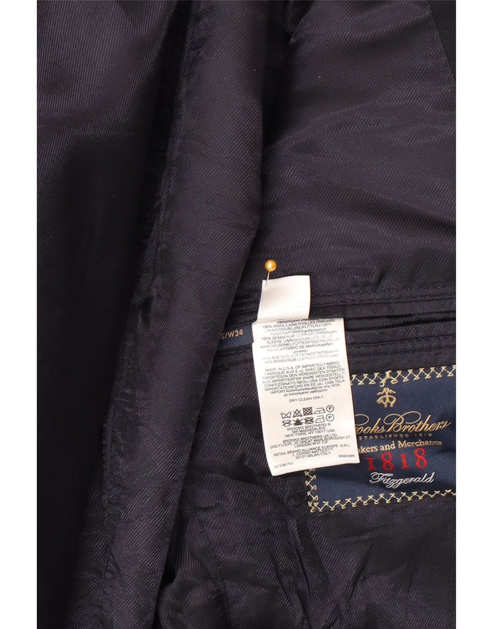 Męska marynarka zapinana na 2 guziki Brooks Brothers UK 40, duża granatowa wełna