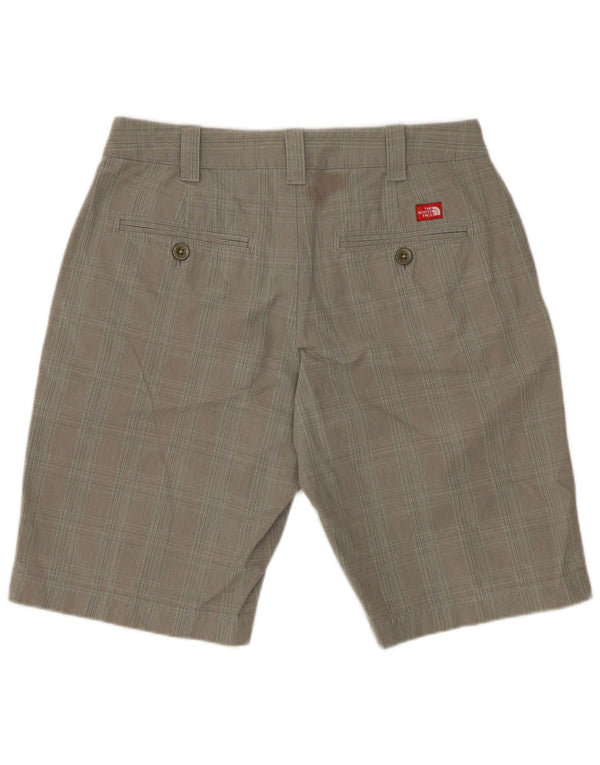 The North Face Womens Regular Fit Chino Shorts US 4 Small W30 Green Check