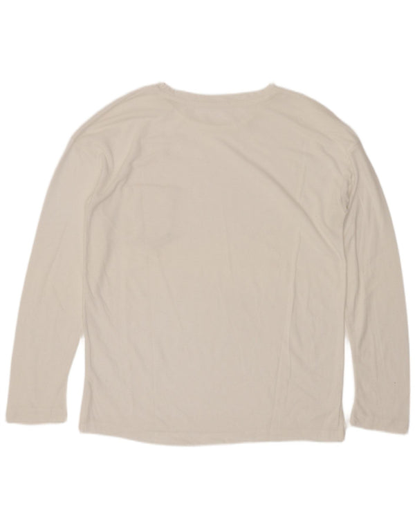 Zara Femme Trafaluc Top Manches Longues UK 10 Petit Blanc