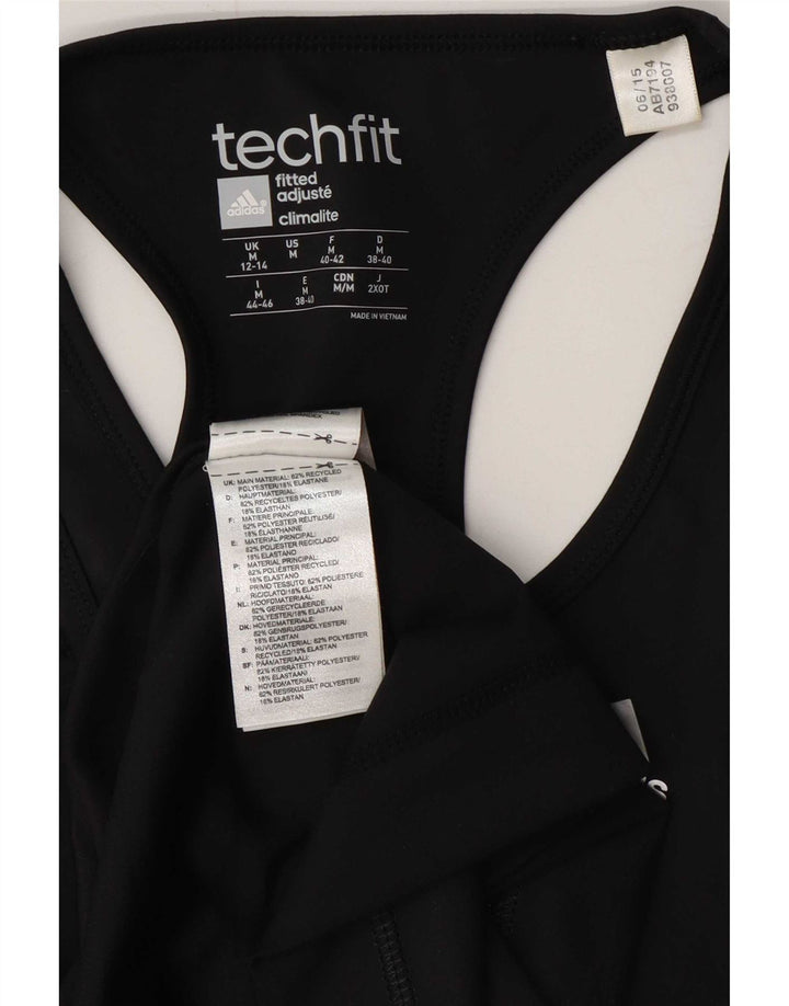 Adidas Womens Climalite Vest Top UK 12/14 Medium Black Polyester
