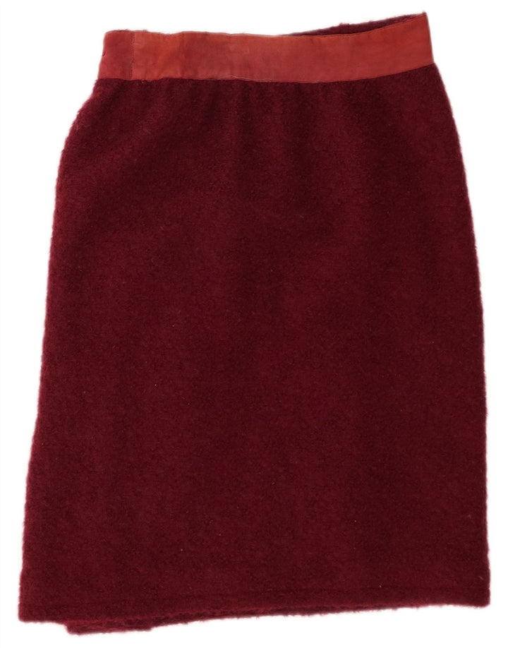 Alberta Ferretti Damen Gerader Rock W30 Medium Burgund