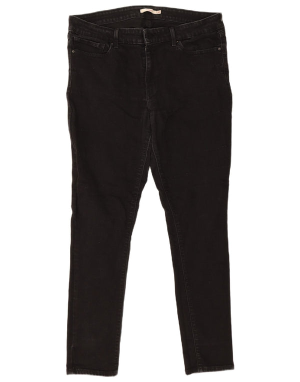 Levi's Uomo 711 Jeans Skinny W32 L30 Cotone Nero