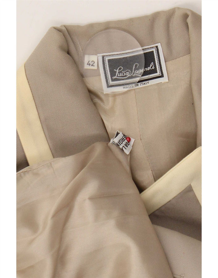 Luisa Spagnoli Chaqueta tipo blazer con doble botonadura para mujer IT 42 Beige medio