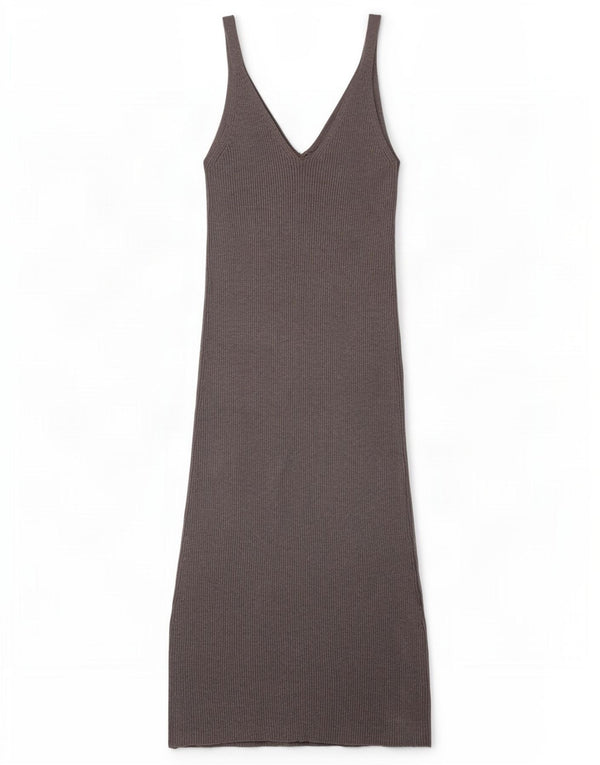 Zara Dame ærmeløs Maxi Dress UK 8 Small Grey Viscose