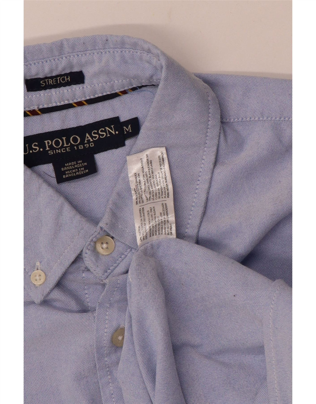 U.S. Polo Assn. Mittelblaues Herrenhemd aus Baumwolle
