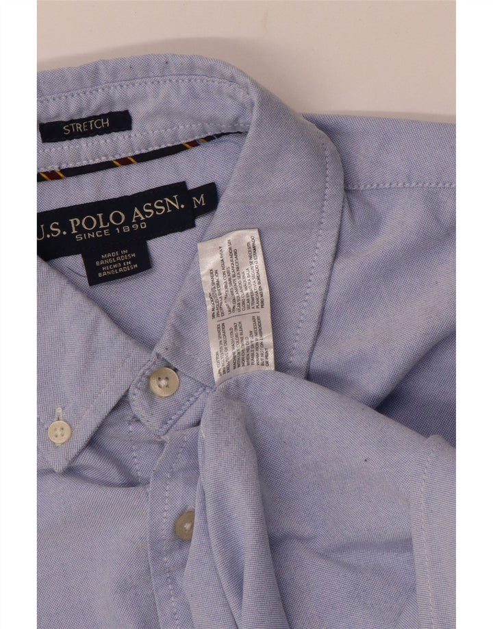 U.S. Polo Assn. Mittelblaues Herrenhemd aus Baumwolle