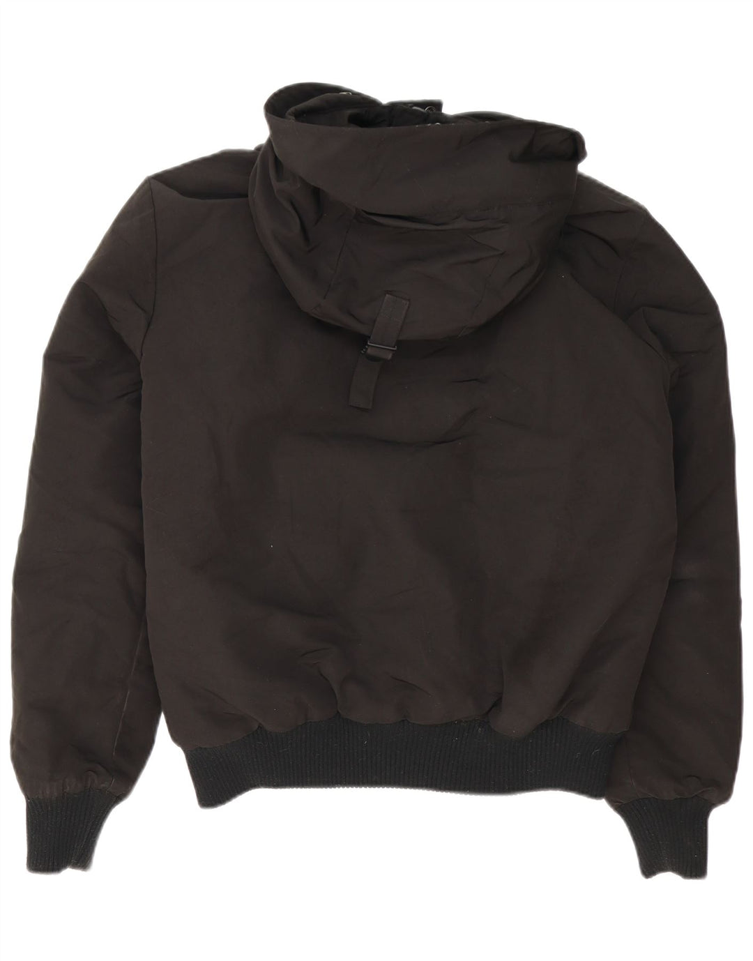 SUPERDRY Mens Hooded Bomber Jacket UK 38 Medium Black Nylon
