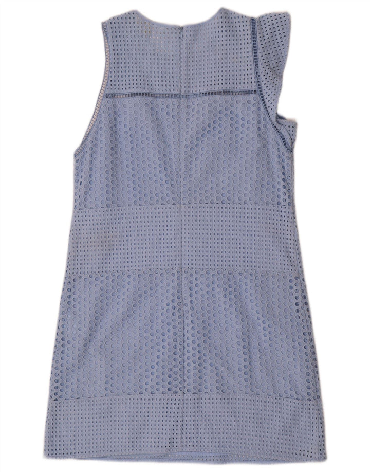 Michael Kors Womens A-Line Dress UK 12 Medium Blue Cotton