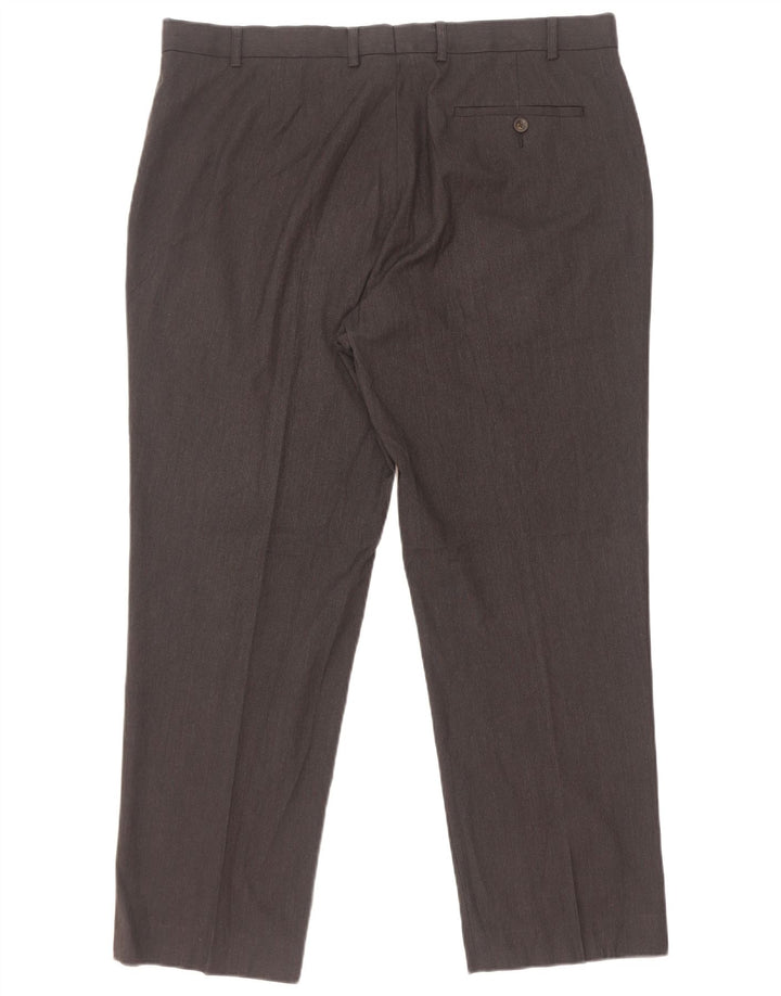 Marks & Spencer Mens Regular Fit Suit Trousers W38 L29 Grey Polyester
