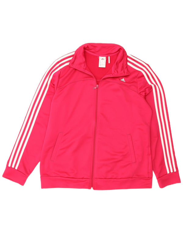 Giacca da tuta da donna Adidas Climalite UK 20/22 XL poliestere rosa