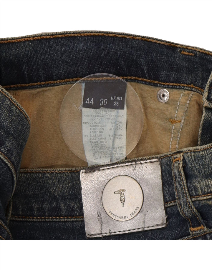 TRUSSARDI Womens Straight Jeans W28 L32 Blue Cotton Vintage Trussardi and Second-Hand Trussardi from Messina Hembry 