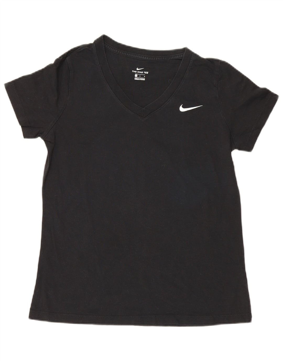 Nike Womens T-Shirt Top UK 12 Medium Black
