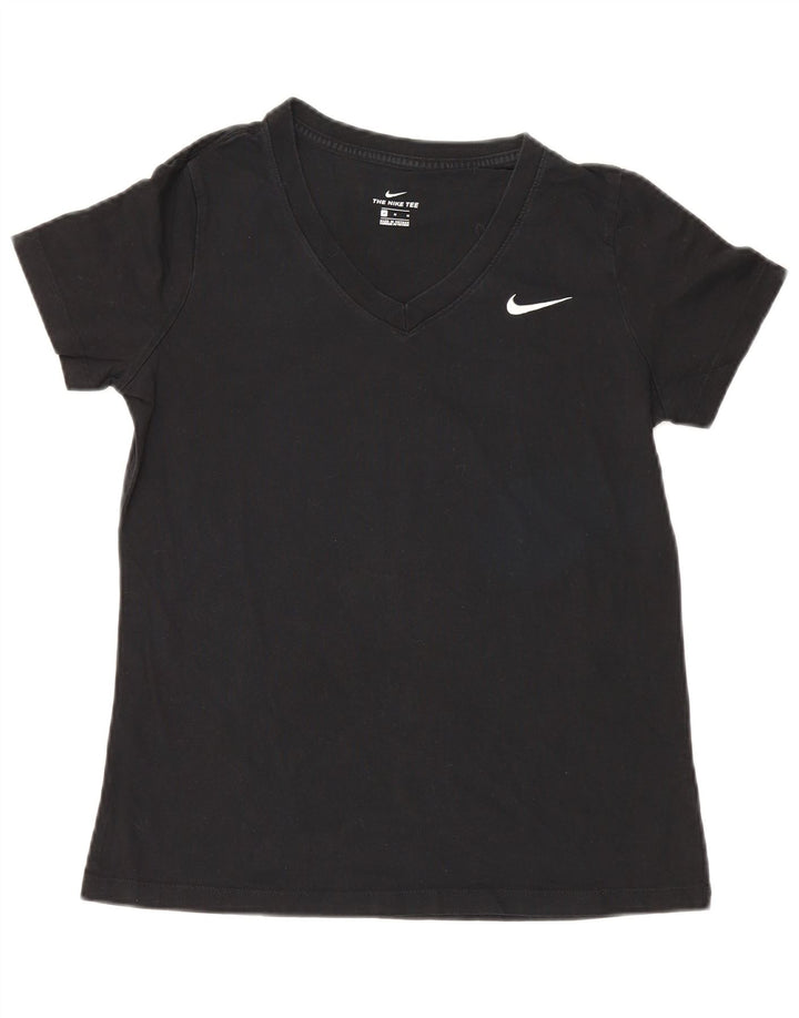 Nike Womens T-Shirt Top UK 12 Medium Black