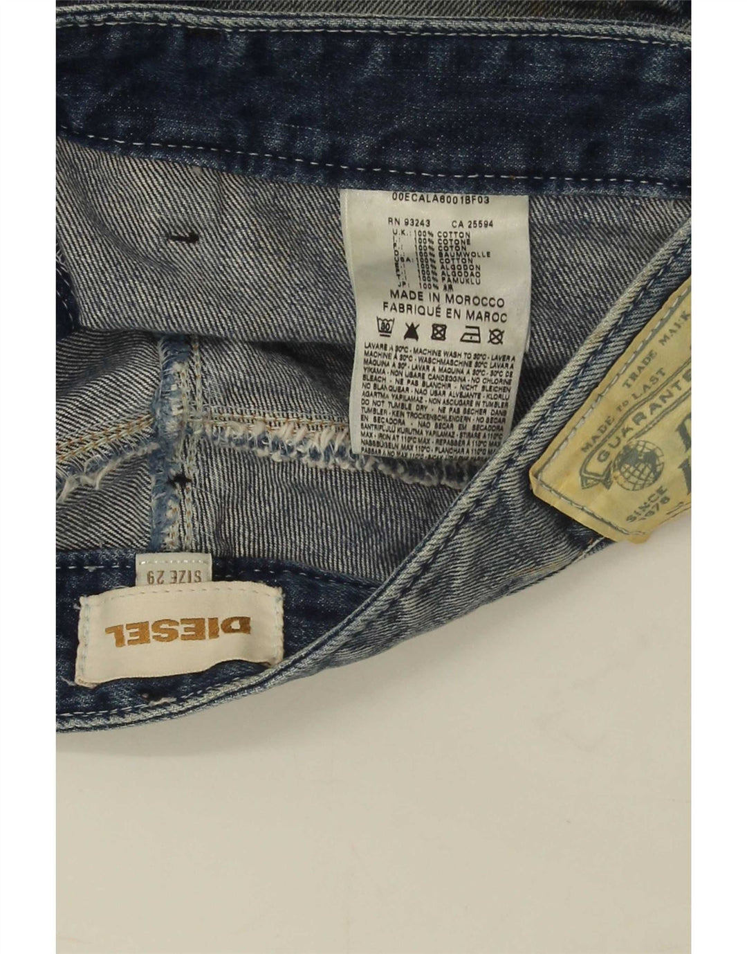 Diesel Womens Denim Shorts W29 Medium Blue Cotton