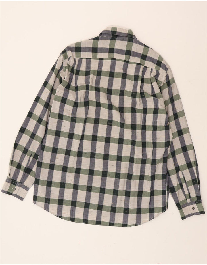 Maurizio Baldassari Mens Shirt Size 41 16 Large Multicoloured Check Cotton