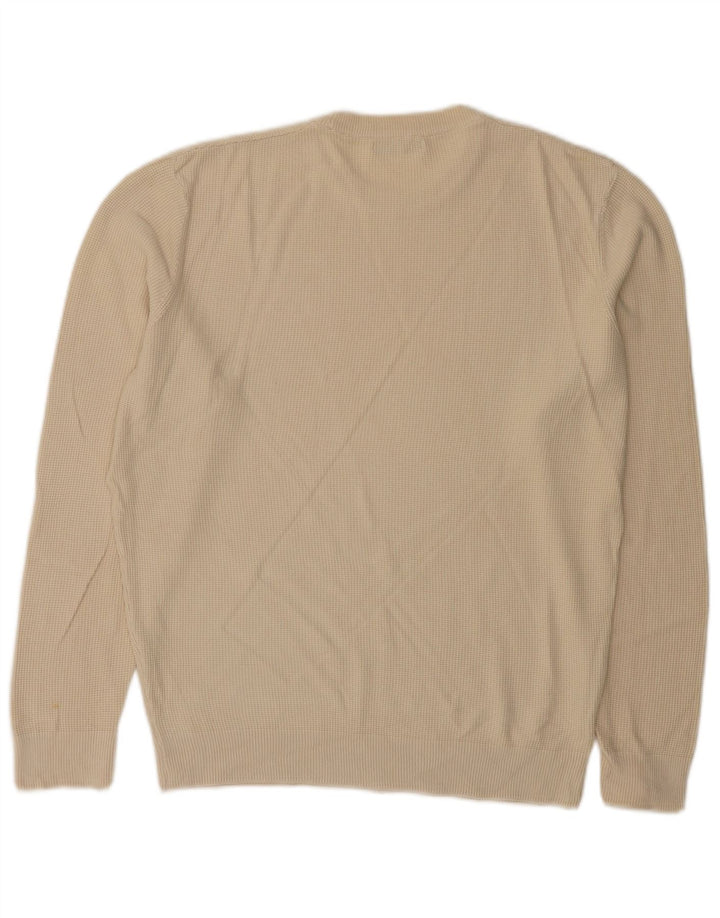 Zara Herre sweater med rund hals, medium off white bomuld