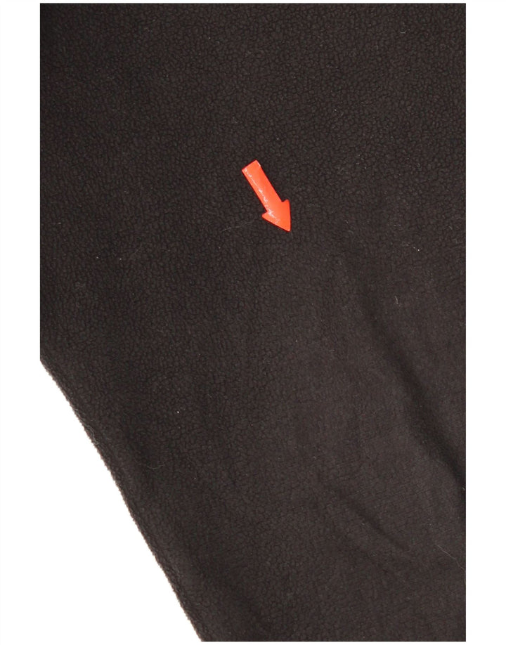 The North Face Mens Zip Neck Fleece Jumper Large Black Polyester