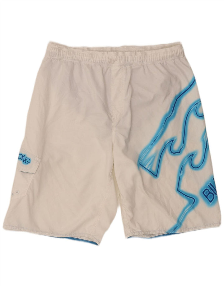 Billabong Mens Graphic Swimming Shorts 2XL White Polyester