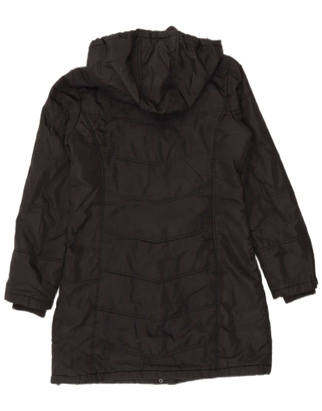 Kappa Womens Hooded Padded Coat UK 14 Medium Black