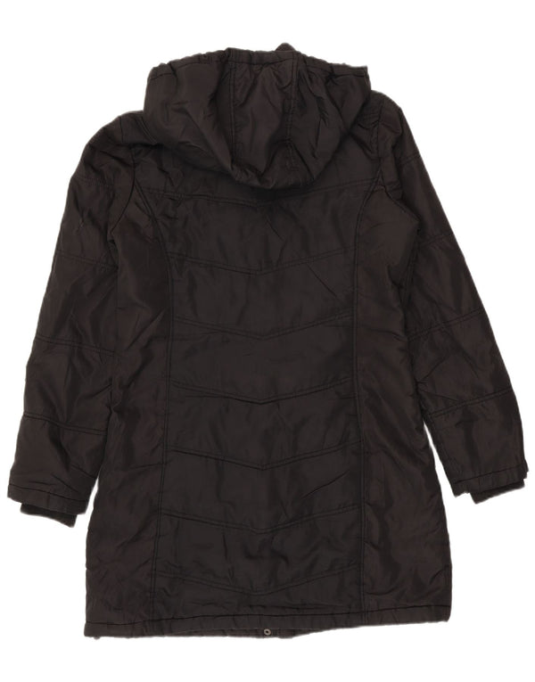 Kappa Womens Hooded Padded Coat UK 14 Medium Black