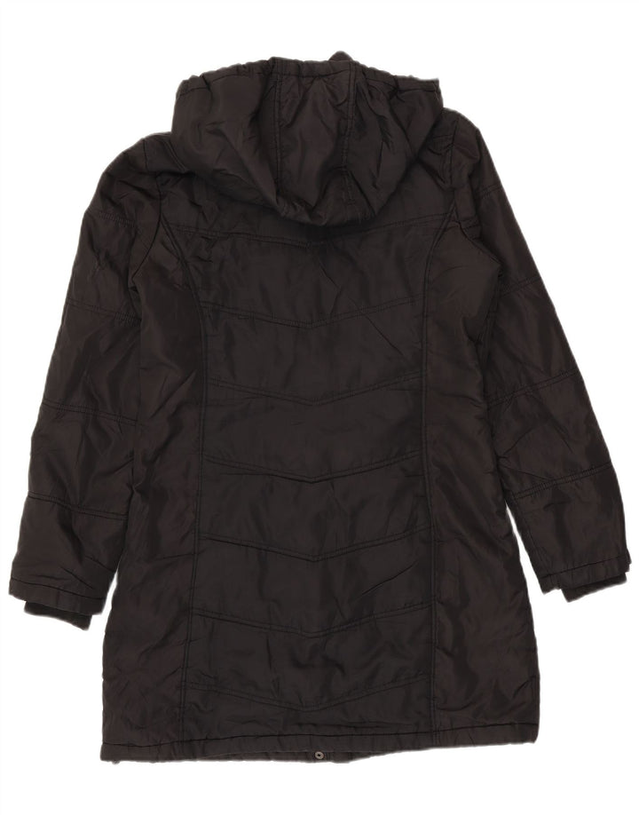 Kappa Womens Hooded Padded Coat UK 14 Medium Black