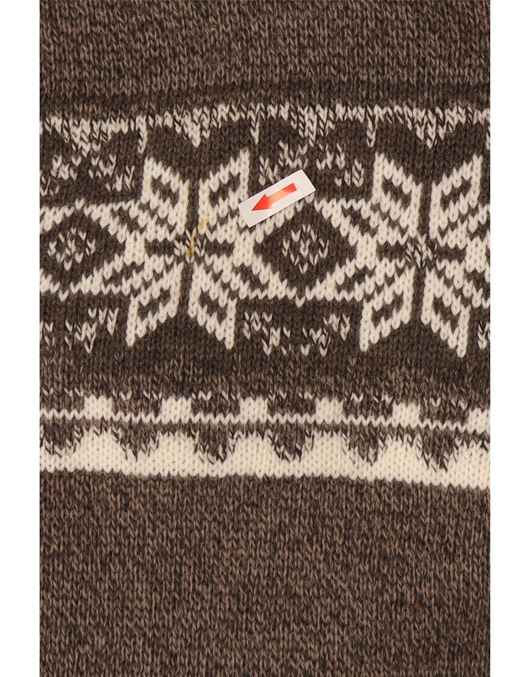 Canda Mens Zip Neck Jumper Sweater 2XL Grey Fair Isle Acrylic