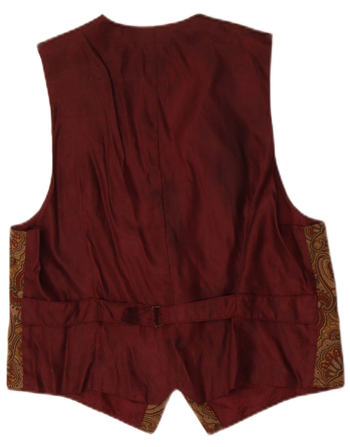 Chaleco vintage para hombre marrón medio Paisley