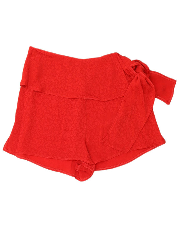 Vintage Womens High Waist Shorts Medium W28 Red Floral