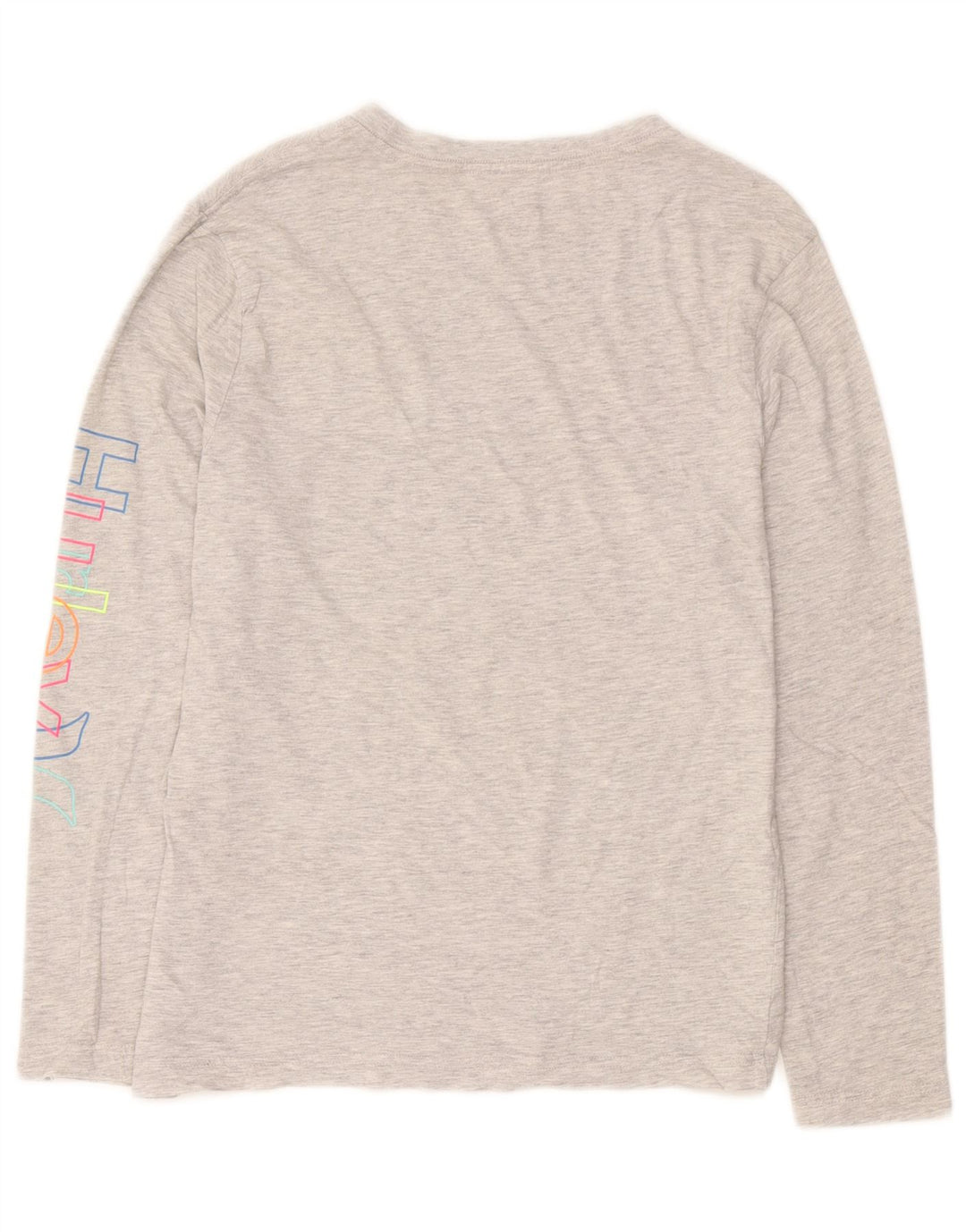Hurley Mens Graphic Top Long Sleeve Small Grey Cotton