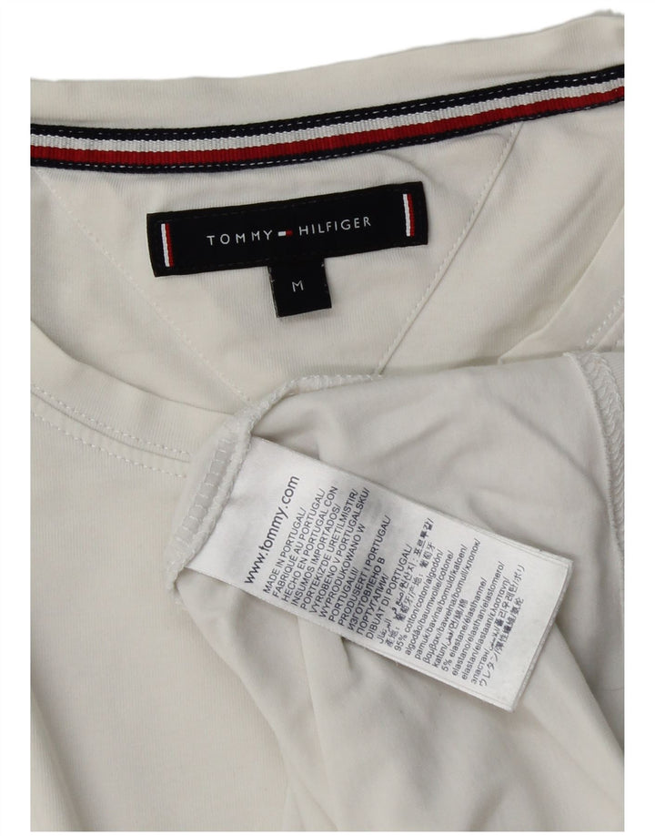 Tommy Hilfiger Mens T-Shirt Top Medium White Cotton