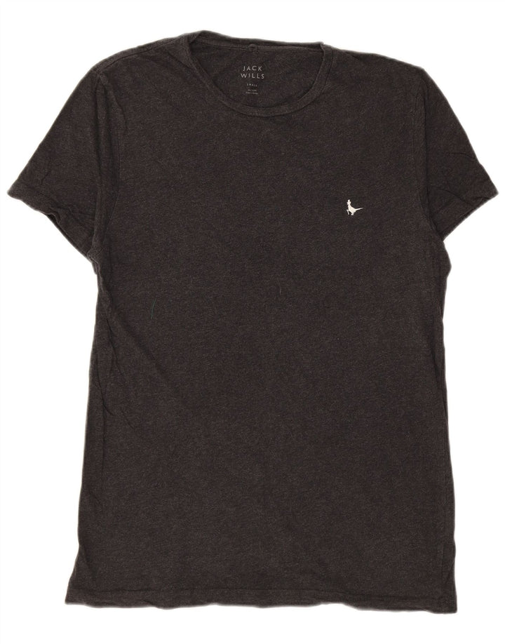 JACK WILLS Mens T-Shirt Top Small Grey Cotton